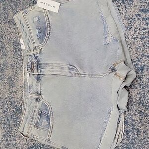 PacSun Women's Faded Blue Denim Shorts